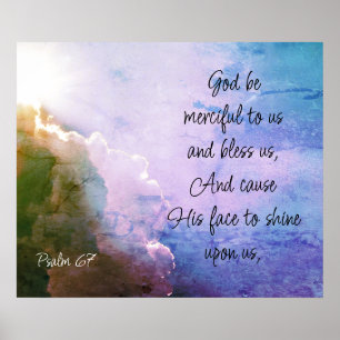 Beautiful Psalm 67 Blessing Upon Us Poster
