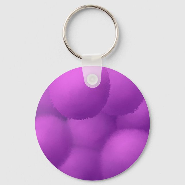 Beautiful Purple Allium Flower Painting Key Ring (Front)