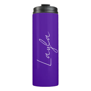 Beautiful Purple And A Template For Your Name Thermal Tumbler