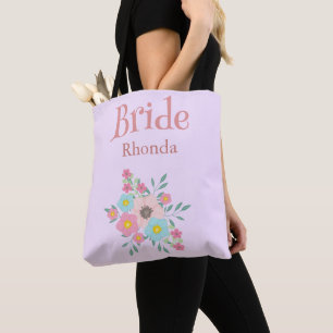Beautiful Purple and Pink floral Tote Bag