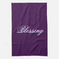 Beautiful Purple Blessing Kitchen Towel