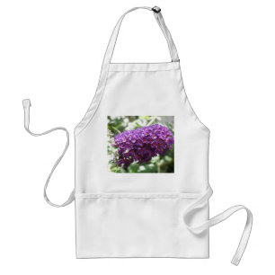 Beautiful Purple Buddleia Flowers Apron