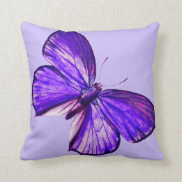 Beautiful Purple Butterfly Cushion