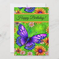 Beautiful Purple Butterfly Flower Meadow
