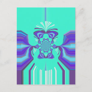 Beautiful Purple Cyan Iridescent Blue vector colou Postcard