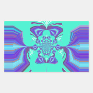 Beautiful Purple Cyan Iridescent Blue vector colou Rectangular Sticker