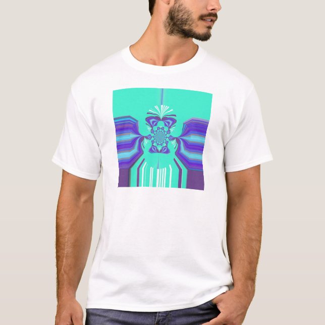 Beautiful Purple Cyan Iridescent Blue vector colou T-Shirt (Front)