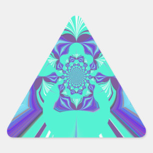 Beautiful Purple Cyan Iridescent Blue vector colou Triangle Sticker