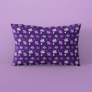 Beautiful Purple Floral Daisy Flower Pattern Pillowcase