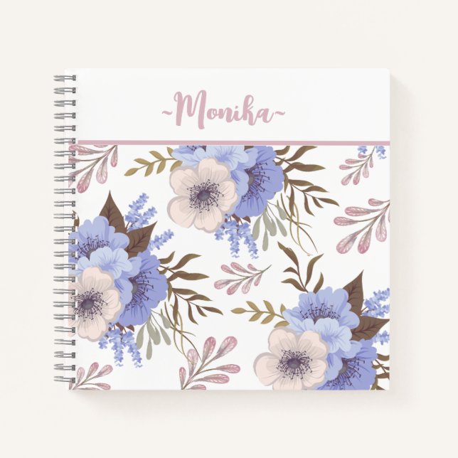 Beautiful Purple Flower Notebook (Front)