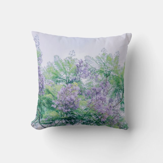 Beautiful Purple Flowers Cushion (Front)