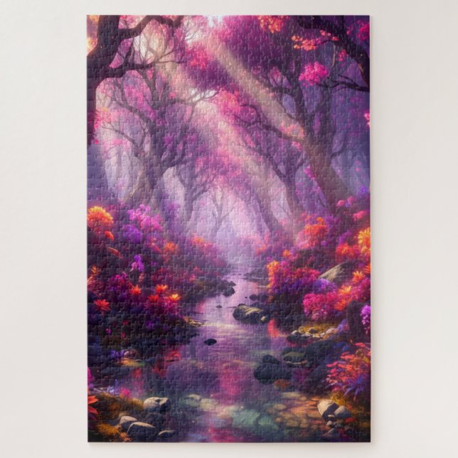 Beautiful Purple Forest  Jigsaw Puzzle (Vertical)