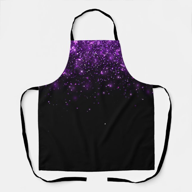 Beautiful Purple Glitter Print  Apron (Front)