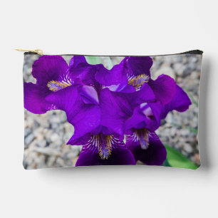 Beautiful purple iris accessory pouch