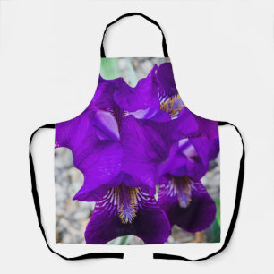 Beautiful purple iris apron