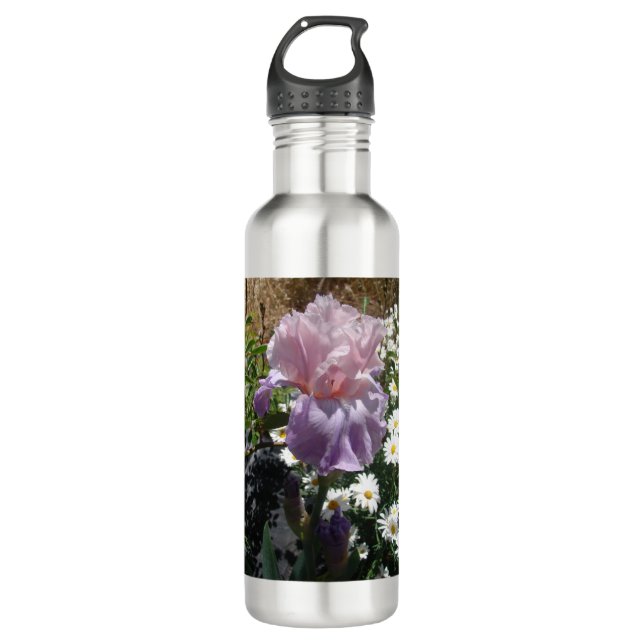 Beautiful Purple Iris Flower floral Photo 710 Ml Water Bottle (Front)