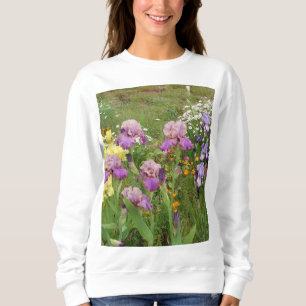 Beautiful Purple Iris Flower floral Photo Sweatshirt