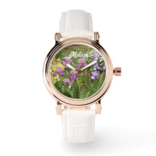 Beautiful Purple Iris Irises flower floral Garden Watch