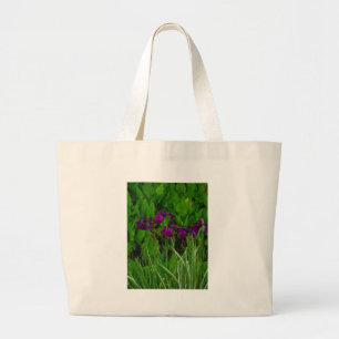 Beautiful Purple Iris Large Tote Bag