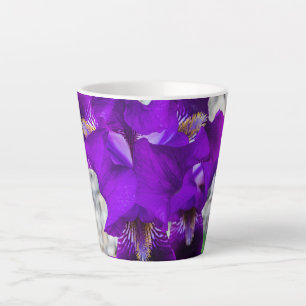 Beautiful purple iris latte mug