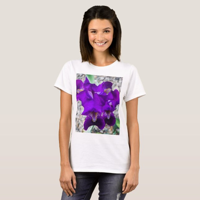 Beautiful purple iris T-Shirt (Front Full)