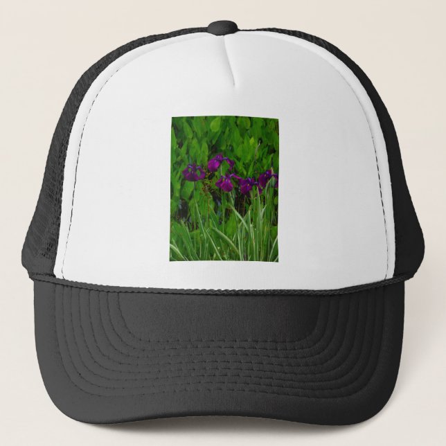 Beautiful Purple Iris Trucker Hat (Front)