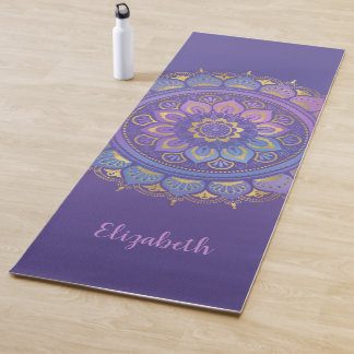 Beautiful Purple Mandala Pattern Yoga Mat