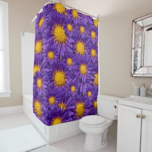 Beautiful Purple Michaelmas Daisies Shower Curtain