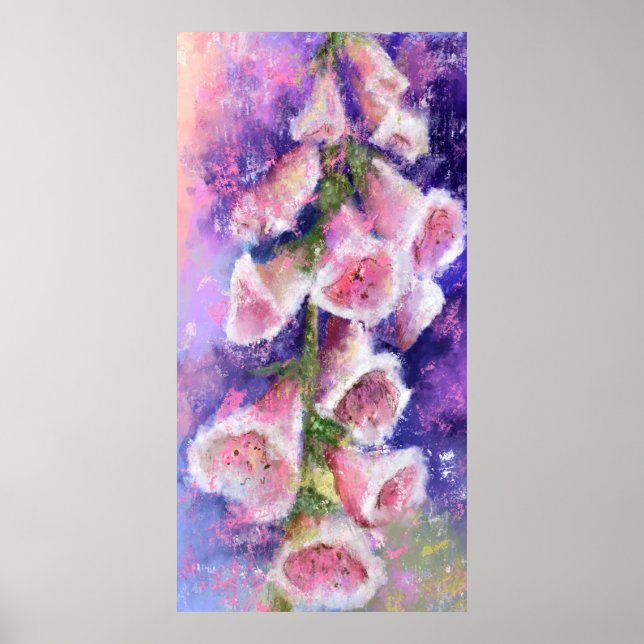 Beautiful Purple Pink Flowers Poster (Front)