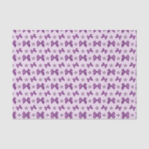 Beautiful Purple Satin Effect Bows Tissue Paper