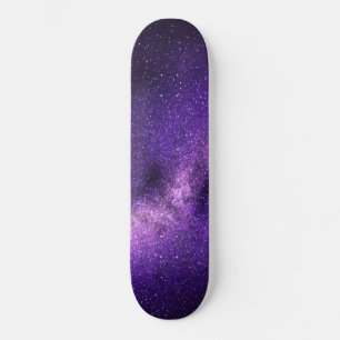 Beautiful Purple Space Skateboard