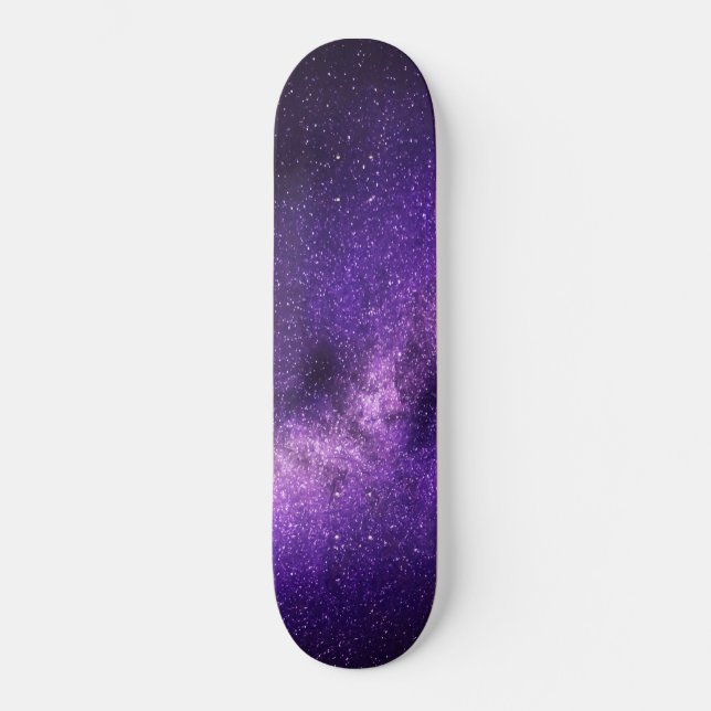 Beautiful Purple Space Skateboard (Front)