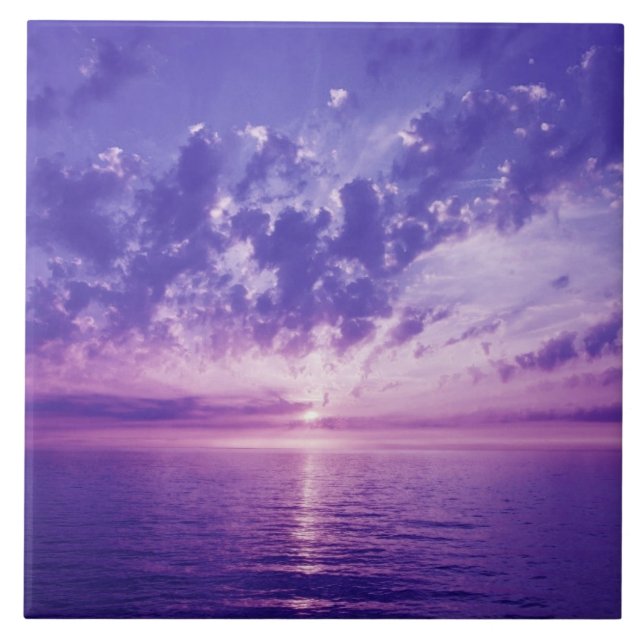 Beautiful purple sunset tile (Front)