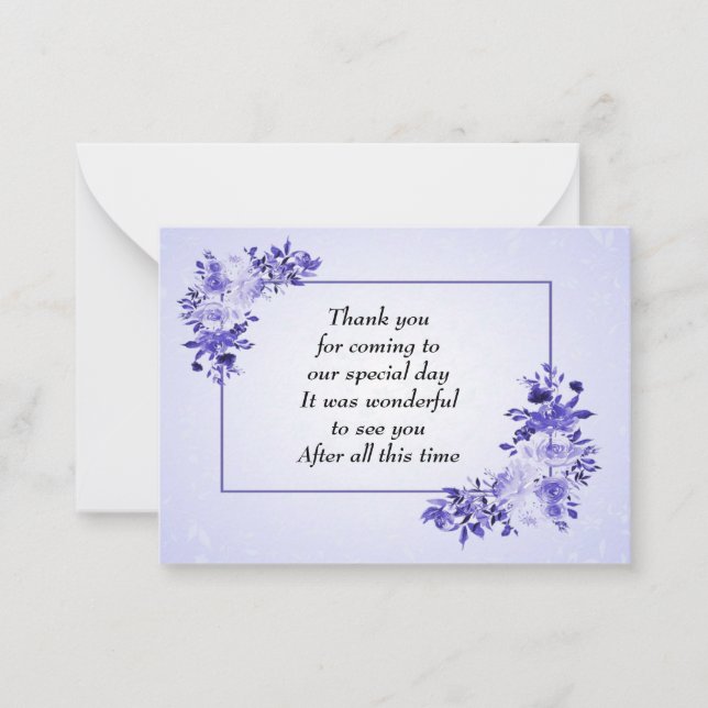 Beautiful Purple  Thank You Cards (Front)