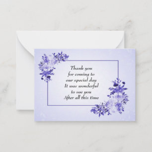 Beautiful Purple Thank You Cards