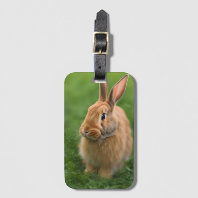 Beautiful Rabbit Luggage Tag (Front Vertical)