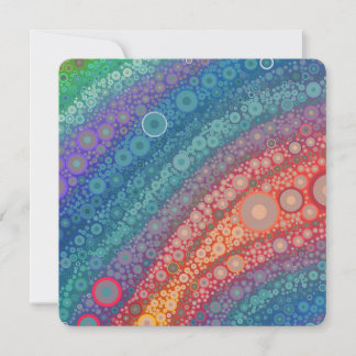 Beautiful rainbow circles flat greeting card