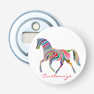 Beautiful Rainbow Color Horse Thunder_Cove Bottle Opener