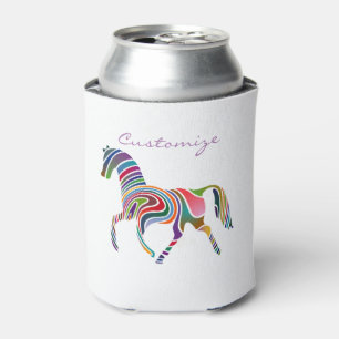 Beautiful Rainbow Color Horse Thunder_Cove Can Cooler