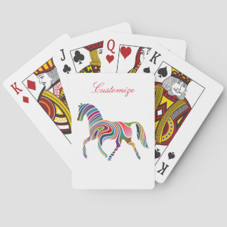 Beautiful Rainbow Color Horse Thunder_Cove Playing Cards