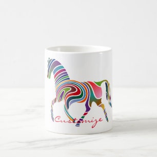 Beautiful Rainbow Colour Horse Thunder_Cove Coffee Mug