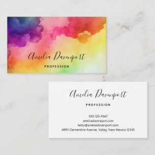 Beautiful Rainbow Colours Abstract Design Business Card
