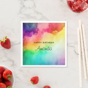 Beautiful Rainbow Colours Abstract Design -  Party Napkin