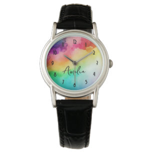 Beautiful Rainbow Colours Abstract Design Watch