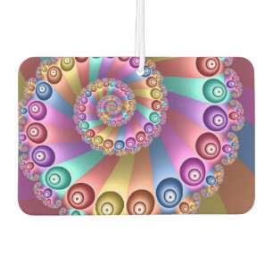 Beautiful Rainbow Colours Abstract Fractal Art Car Air Freshener