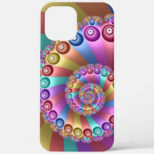 Beautiful Rainbow Colours Abstract Fractal Art iPhone 12 Pro Max Case