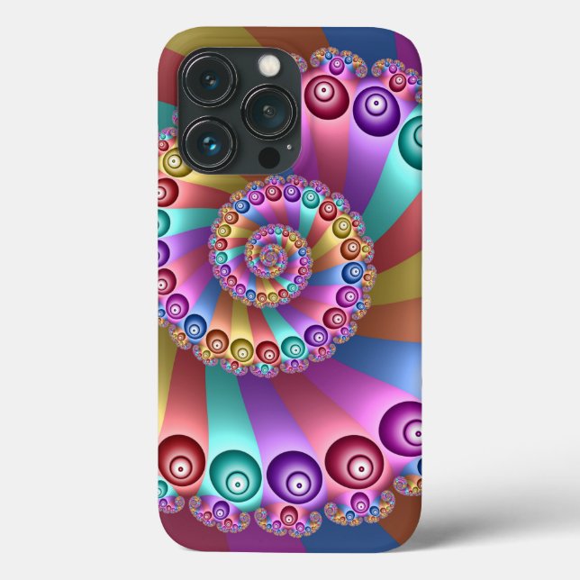 Beautiful Rainbow Colours Abstract Fractal Art Case-Mate iPhone Case (Back)