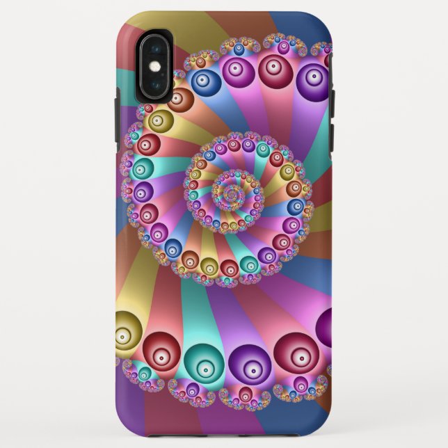 Beautiful Rainbow Colours Abstract Fractal Art Case-Mate iPhone Case (Back)