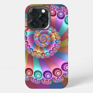 Beautiful Rainbow Colours Abstract Fractal Art iPhone 13 Pro Case