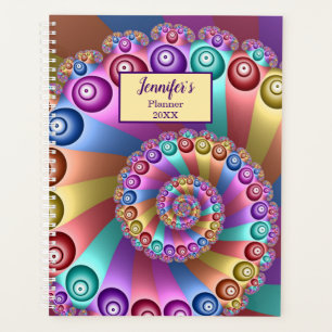 Beautiful Rainbow Colours Abstract Fractal Art Nam Planner
